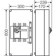 Hensel - Lasttrennschalter Lastschaltergehäuse Mi 7445 400A,3pol.+PE+N