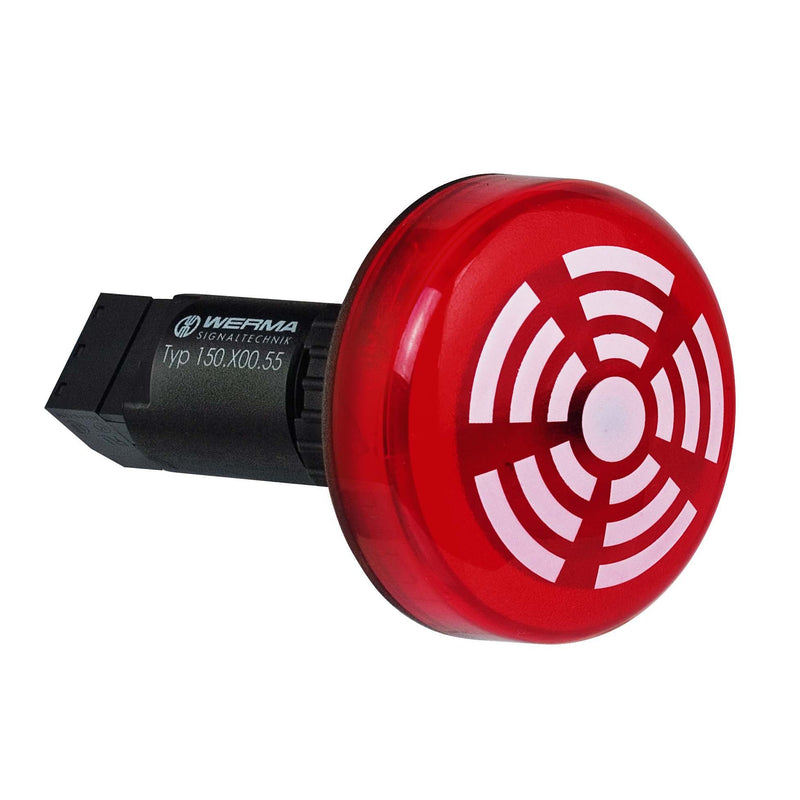 Werma - Optisches/Akustisches Signalgerät LED/Summer Kombination 15010055 24 V DC rot