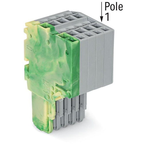 WAGO - Ein- und mehrpolige Klemmenleiste 2-Leiter-Federleiste 2020-205/000-037 1,5mm²,gn-ge/gr − 50 Stück