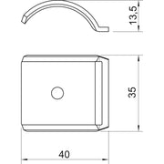 OBO Bettermann - Gegenwanne für Bügelschelle Gegenwanne 2058FW M 34 A2 28-34mm − 100 Stück