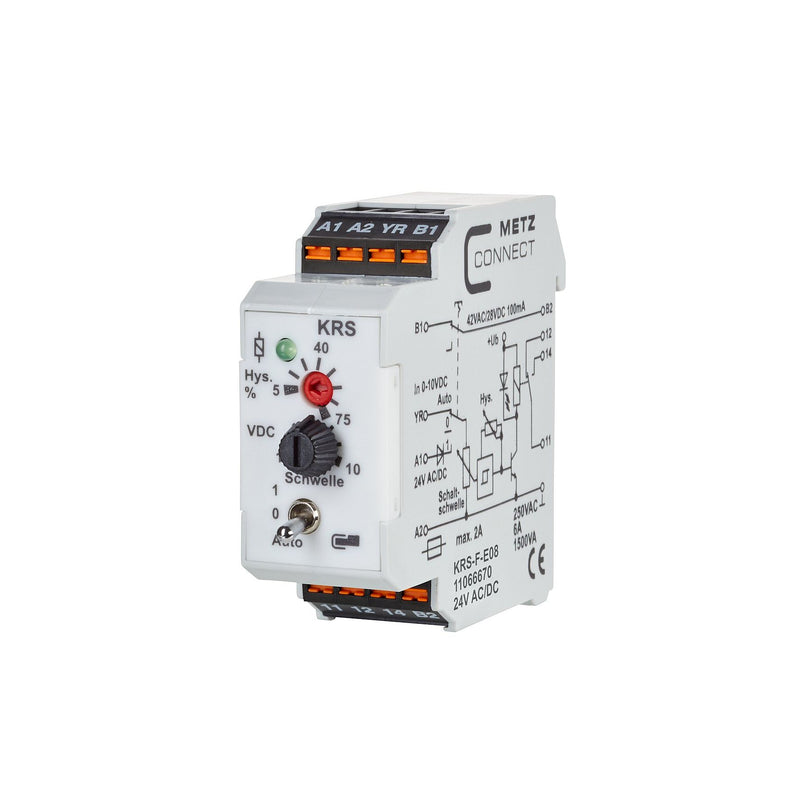 Metz Connect - Schaltrelais KRS-F-E08 HRP 24 V AC/DC 11066670 − 5 Stück
