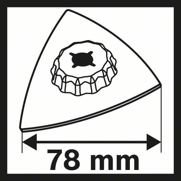 Bosch - Blatt für Oszillierer Starlock Schleifpl 2609256F13 AVZ 90 RT2 Carbide