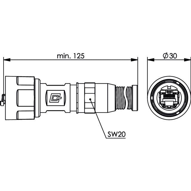 Telegärtner - Modularer Steckverbinder STX V1 RJ45-Steckerset 100007456 AWG24-27 Cat.6 M