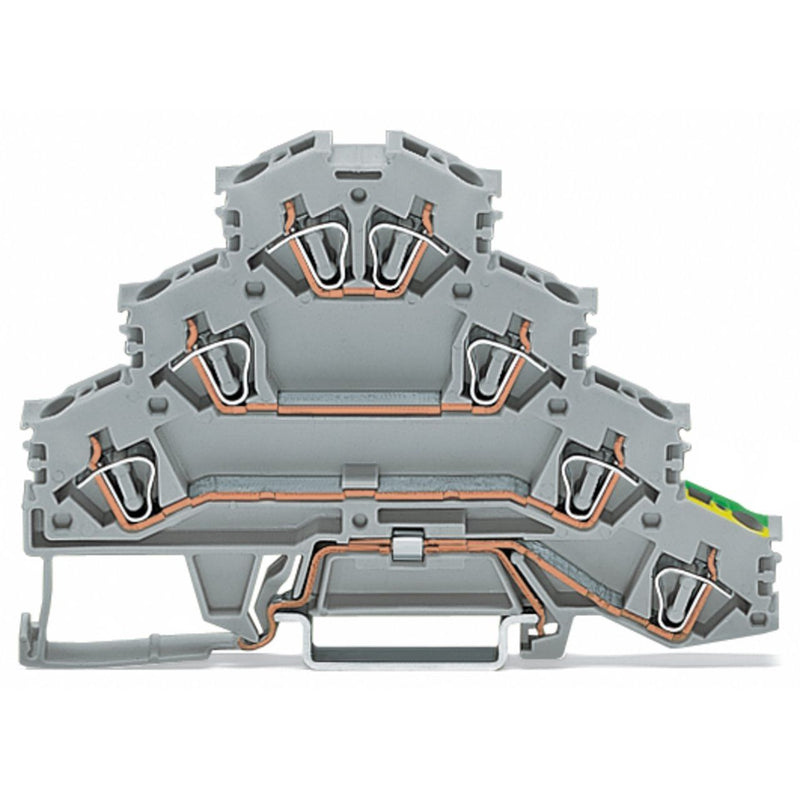 WAGO - Durchgangs-Reihenklemme Vierstock-Reihenklemme 281-530 L1-L2-L3-PE,für TS35