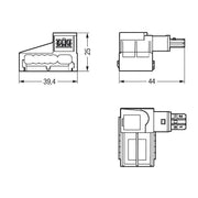 WAGO - Flachleitungsadapter für steckbare Gebäudeinstallation Abgriffmodul 893-262 grün − 50 Stück