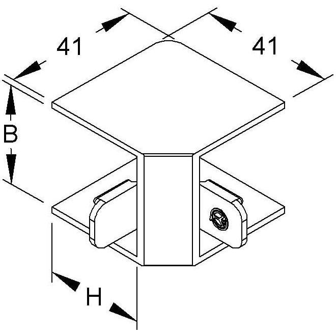 HKL - Inneneck für Leitungsführungskanal Inneneck br FI3030.5 − 10 Stück
