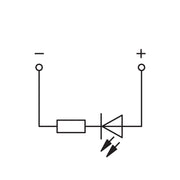 WAGO - Bauelement-Reihenklemme 2-Pin-Bauelement-Basiskle. 769-209/281-413 LED rot,grau − 50 Stück