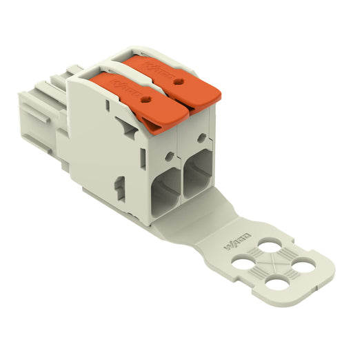 WAGO GmbH & Co. KG - Ein- und mehrpolige Klemmenleiste 1-Leiter-Federleiste Hebel 832-1102/332-000 Push-inCAGECLAMP,lgr − 20 Stück
