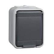 Elso - Steckdose 1-fach AP 445209 licht-/basaltgrau