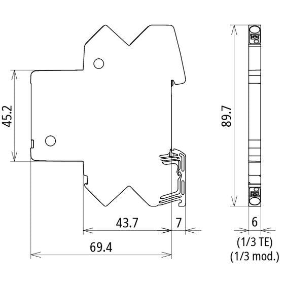 DEHN - Kombi-Ableiter für Informations-/MSR-Technik Kompakter Kombi-Ableiter BCO CL2 BE HF 5 für 2 Einzeladern