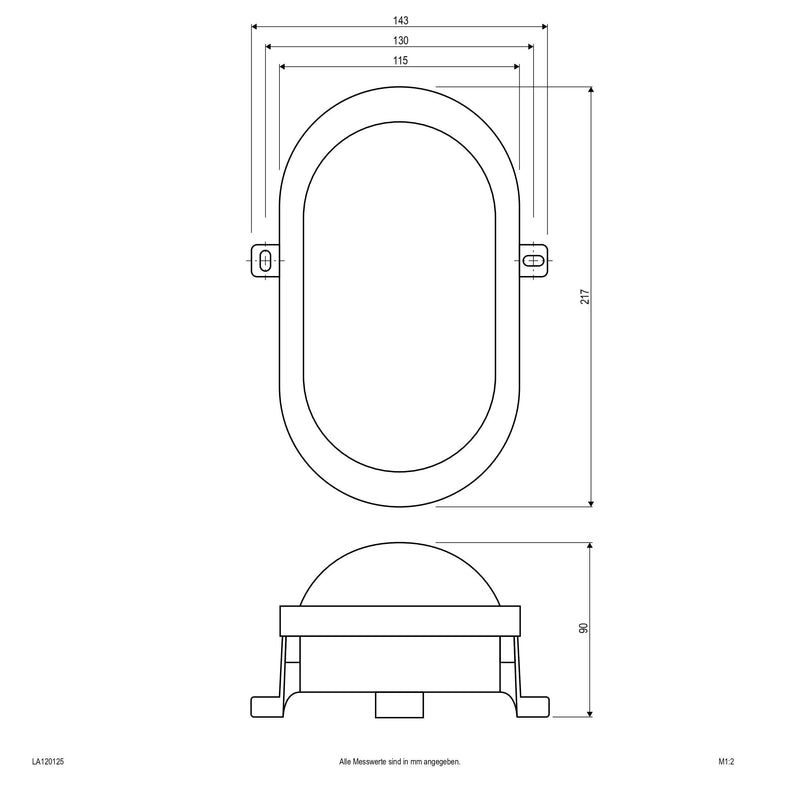 EVN Lichttechnik - Decken-/Wandleuchte LED-Anbauleuchte LA120125 IP54