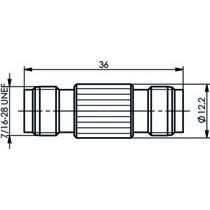 Telegärtner - Koax-Kupplung TNC-Kupplung (F-F) 100023833 Bu-Bu, 50 Ohm − 5 Stück