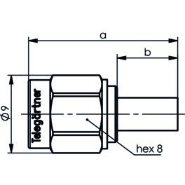Telegärtner - Koax-Steckverbinder SMA Kabelstecker 100024605 löt/cr RG58