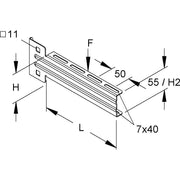 Niedax - Ausleger für Kabeltragsystem Ausleger KTUM 300 H=73mm,B=305mm