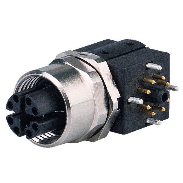 Telegärtner - Modularer Steckverbinder STX M12x1 BS X-cod. 100007556 Cat. 6A(IEC) 90 Grad − 10 Stück