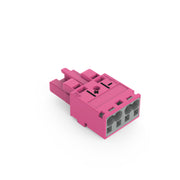 WAGO - Steckverbinder für steckbare Gebäudeinstallation Buchse 2-polig 770-282/080-000 Kod. B,pink − 100 Stück