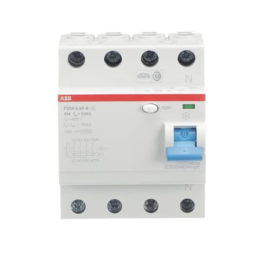 ABB Stotz S&J - Fehlerstrom-Schutzschalter FI-Schutzschalter F204A-63/0,03AP-R pro M Compact