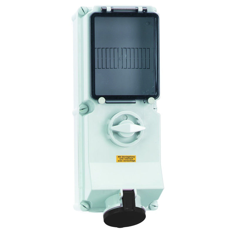 Bals Elektrotech - CEE-Steckdose abschaltbar, abgesichert (IEC 60309) Wandsteckdose abschaltbar 17166 verriegelt abgesich