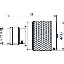 Telegärtner - Koax-Kupplung Adapter TNC-UHF (F-M) 100023858 − 5 Stück
