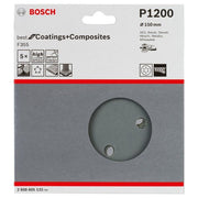Bosch - Schleifpapier/Schleifvlies PRO F355 Schleifblatt, 150 2608605132 mm, G1200, 5-tlg