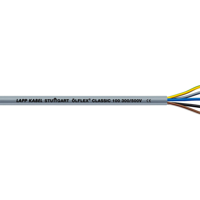 Lapp Kabel&Leitung - Energiekabel < 1 kV, für ortsveränderlichen Einsatz ÖLFLEX CLASSIC 100 0010004/1000 300/500V 6G0,5 − 1000 Meter