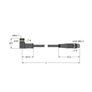 Turck - Konfektioniertes Sensor-Aktor-Kabel Aktuator- u. Sensorleitung PKW3M-P7X #6626193 PUR − 1 Stück