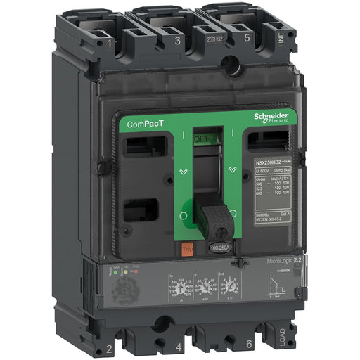 Schneider Electric - Leistungsschalter für Trafo-, Generator- und Anlagenschutz Kompaktleistungsschalter C10N32D100 ComPacT NSX100N mit