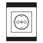 Jung - Abdeckung/Bedienelement für Installationsschalterprogramme Zentralplatte AS 1520 KIPL WW f. SCHUKO-Steckdose
