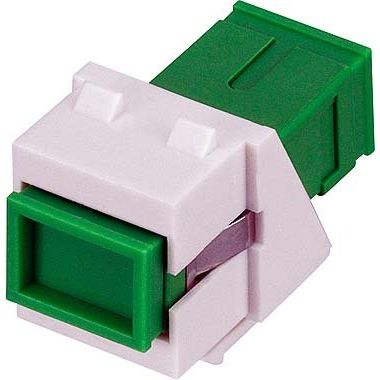Rutenbeck - LWL-Kupplung SC-Keystone Modul KMK-SC OS2 APC gn rw SM, OS2 APC gn, rws