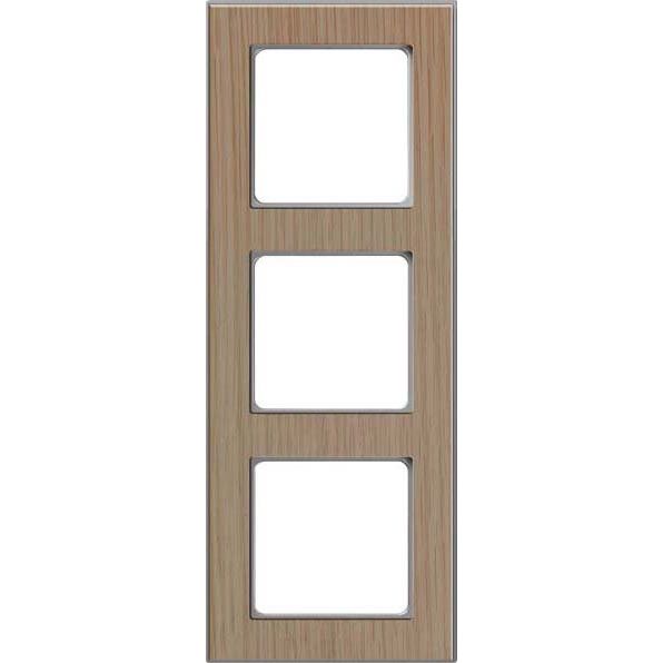 Peha - Abdeckrahmen Rahmen 3-fach D 20.673.201.702 Holz eiche-alu