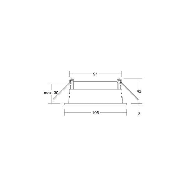 Brumberg Leuchten - Downlight/Strahler/Flutlicht Einbaumodul rund 45002180 schwarz