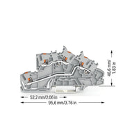 WAGO - Installations-Etagenklemme Installationsetagenklemme 2203-7642 2,5 mm² mit Drücker
