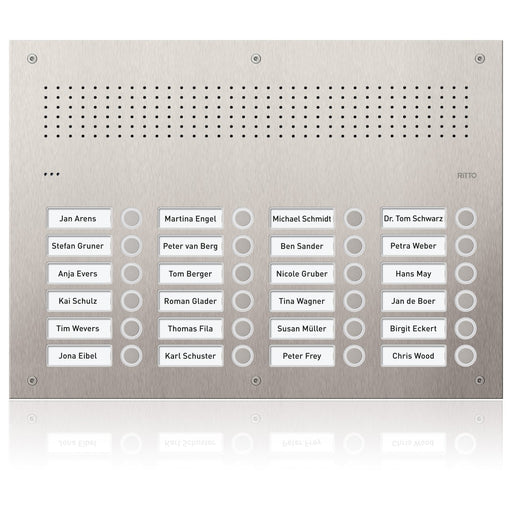 Ritto - Türstation für Türkommunikation Türstation Pur Edelstahl RGE1814225 Acero Audio, 24WE