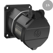 Walther Werke - CEE-Anbausteckdose (IEC 60309) CEE NEO Anbaudose schräg FW531501CC 32A 5P 1h IP54