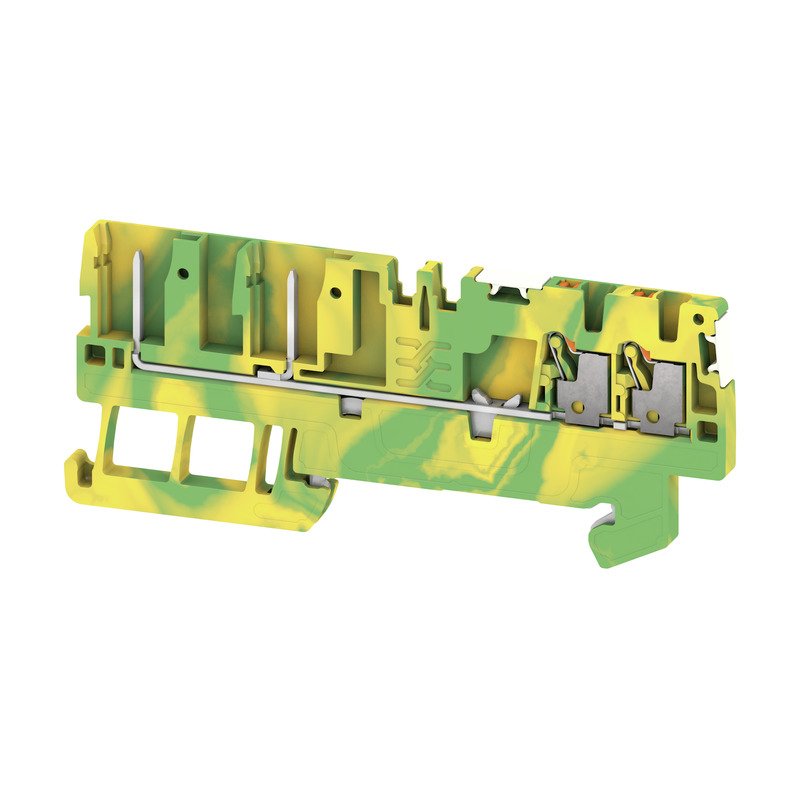 Weidmüller - Durchgangs-Reihenklemme Klemme APGTB 1.5 PE 4C/2 DL PUSH IN, 1.5 mm² − 50 Stück