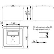 Telegärtner - Kommunikationsanschlussdose Kupfer Modul-Aufnahme AP 80x80 100021381 1fach aws leer