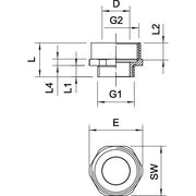 OBO Bettermann - Erweiterungs-/Reduzierring Erweiterung 165 ADA M20-25 M-M − 50 Stück