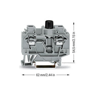 WAGO - Sicherungs-Reihenklemme Sicherungsklemme 282-122 0,2-6qmm grau
