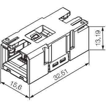 Weidmüller - Modularer Steckverbinder Buchseneinsatz RJ45 IE-BI-RJ45-C − 1 Stück