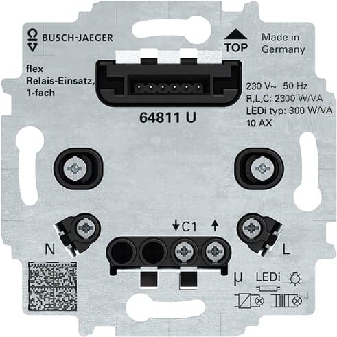 Busch-Jaeger - Elektronischer Schalter Relais-Einsatz 64811 U flex