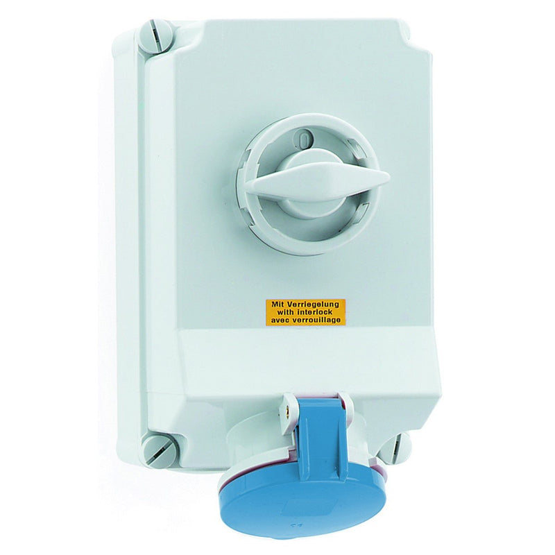 Bals Elektrotech - CEE-Steckdose abschaltbar, abgesichert (IEC 60309) Wandsteckdose abschaltbar 16933 verriegelt 63A 4p 2
