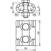 DEHN - Verbinder für Blitzschutz Parallelverbinder PV 4.10 SKM8X30 CU Cu f. Rd 4-10mm