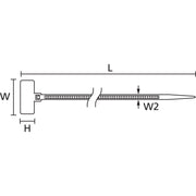 HellermannTyton - Kabelbinder Kennzeichnungsbinder IT18FL-N66-NA natur − 100 Stück