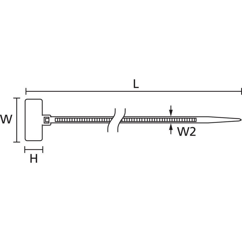 HellermannTyton - Kabelbinder Kennzeichnungsbinder IT18FL-N66-NA natur − 100 Stück
