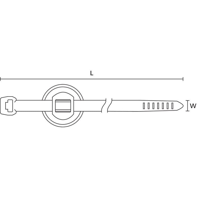 HellermannTyton - Kabelbinder Befestigungsbinder 150-93100(500) 200x4,6 schwarz − 500 Stück