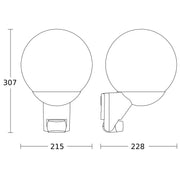 Steinel - Decken-/Wandleuchte Sensor-Außenleuchte L 585 S schwarz 229 x 215 x 312 mm