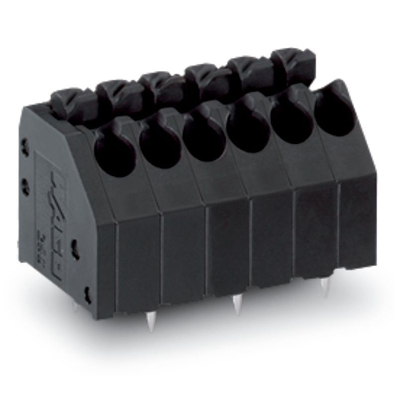 WAGO - Leiterplattenklemme THR-Leiterplattenklemme 250-203/353-604 Drücker,1,5mm²,sw − 100 Stück