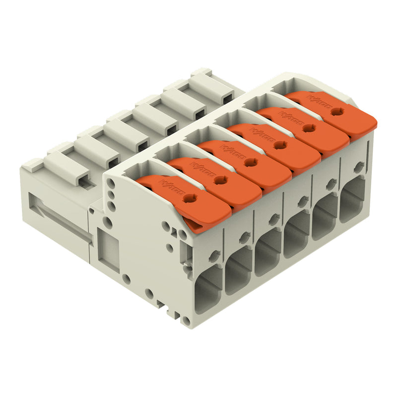 WAGO GmbH & Co. KG - Ein- und mehrpolige Klemmenleiste 1-Leiter-Stiftleiste 831-1206 Push-inCAGECLAMP,lgr − 24 Stück
