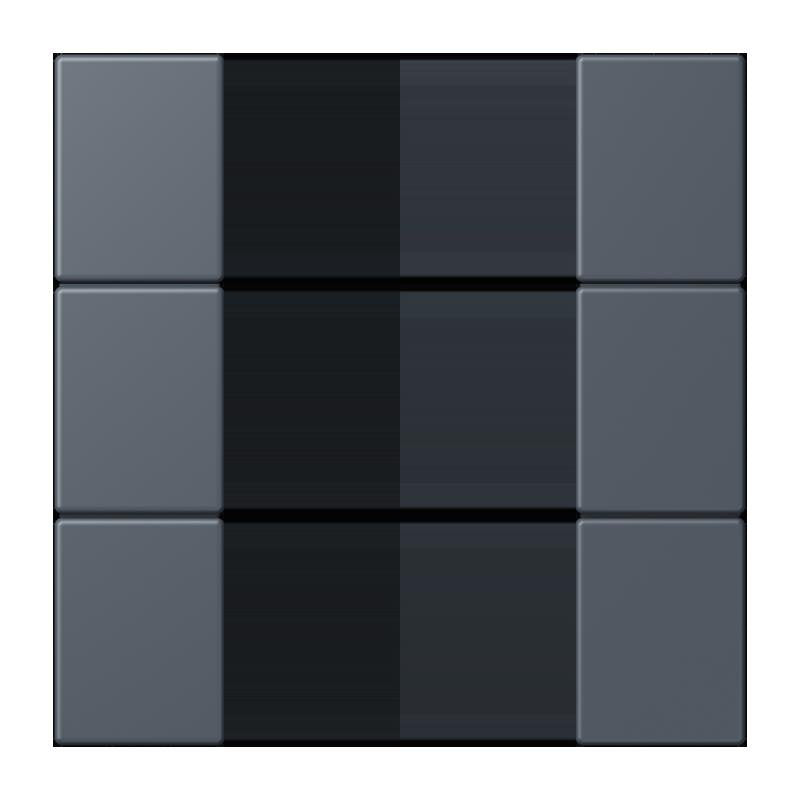 Jung - Abdeckung/Bedienelement für Installationsschalterprogramme Tastensatz 3fach LC 503 TSA 262 gris fonce 59