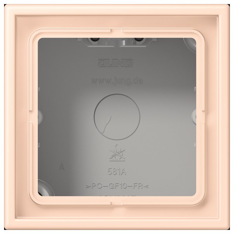 Jung - Aufputzgehäuse für Unterputzgerät Aufputz-Kappe 1fach LC 581 A 228 rose pale (32091)